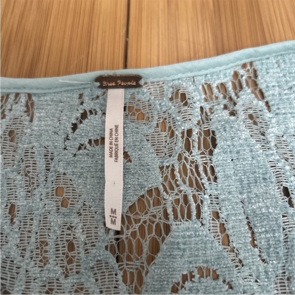 Free People Ruby Lace Mini Dress in sea blue - Picture 8 of 9